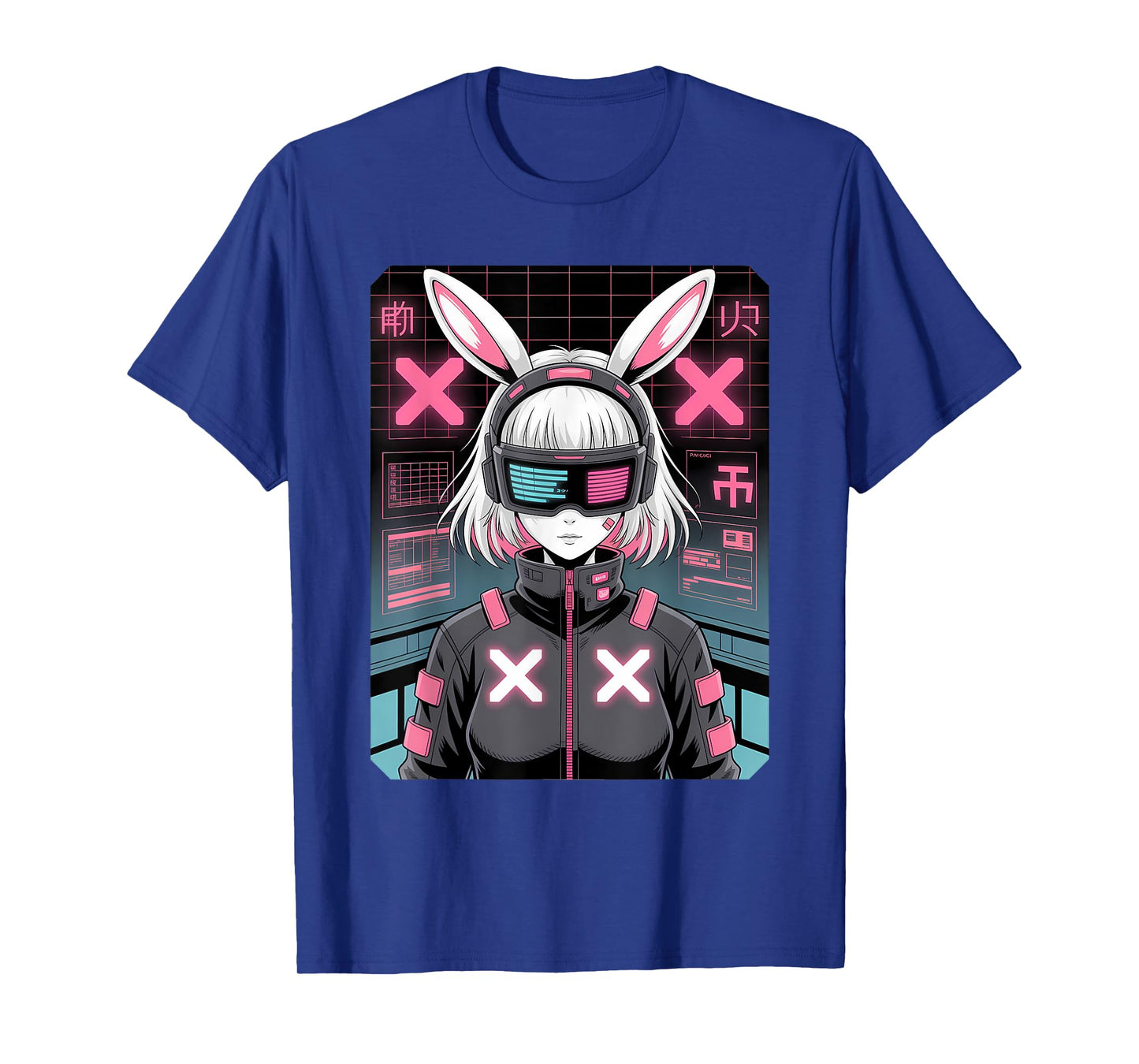VR Bunny Girl Anime – Cyberpunk Kawaii Hacker Glitchcore T-Shirt
