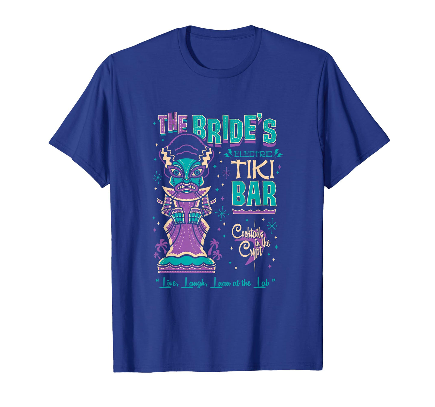Bride of Frankenstein Tiki Bar Vintage Creepy Cute Surf T-Shirt