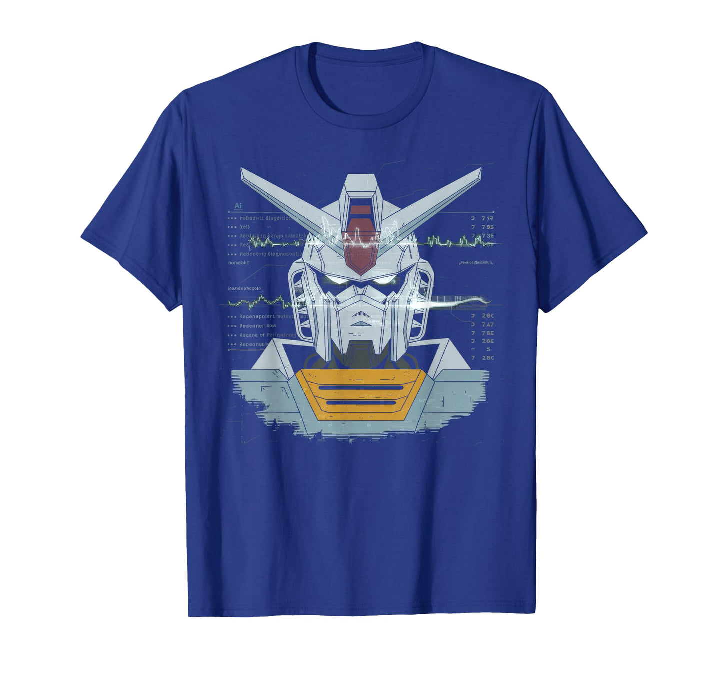 Mecha Tshirt Japanese Mecha Robot Head Anime Art Ukiyo-E T-Shirt