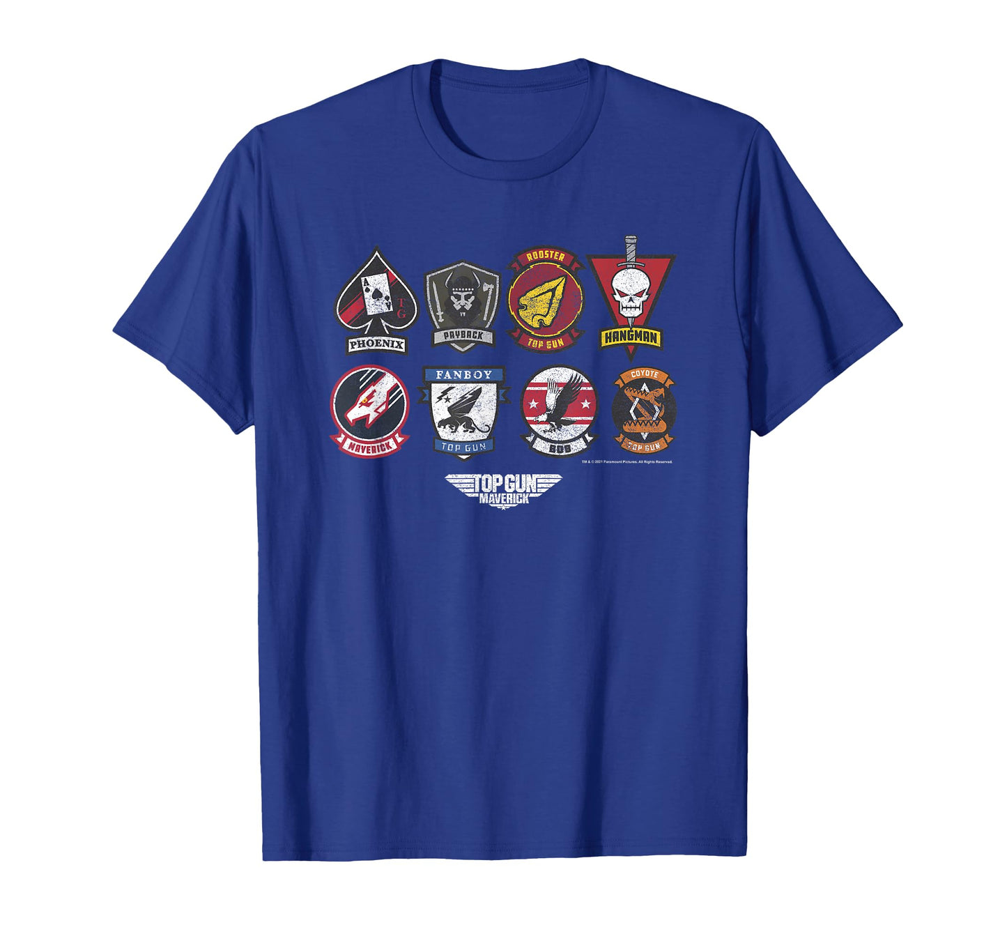 Top Gun Maverick Badge Layout Group Shot T-Shirt