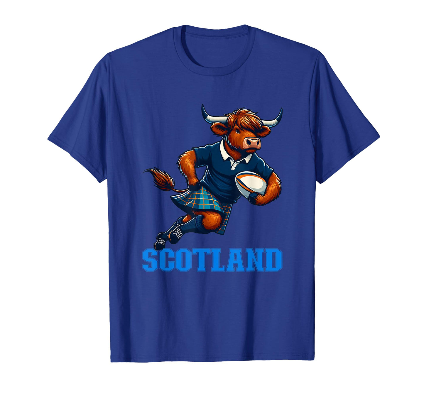 Scottish Highland Cow Scotland Rugby T-Shirt
