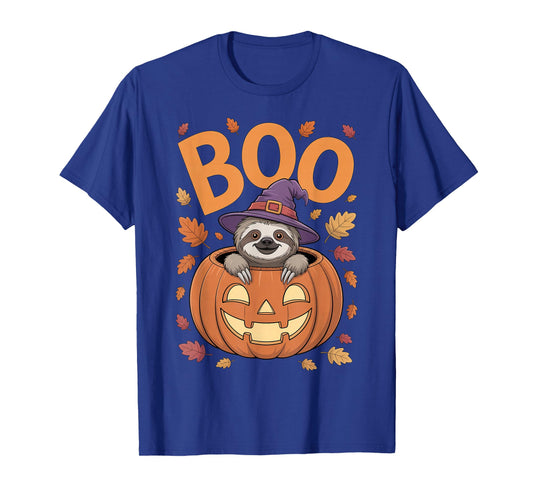 Sloth Costume on Pumpkin Halloween Sloth T-Shirt