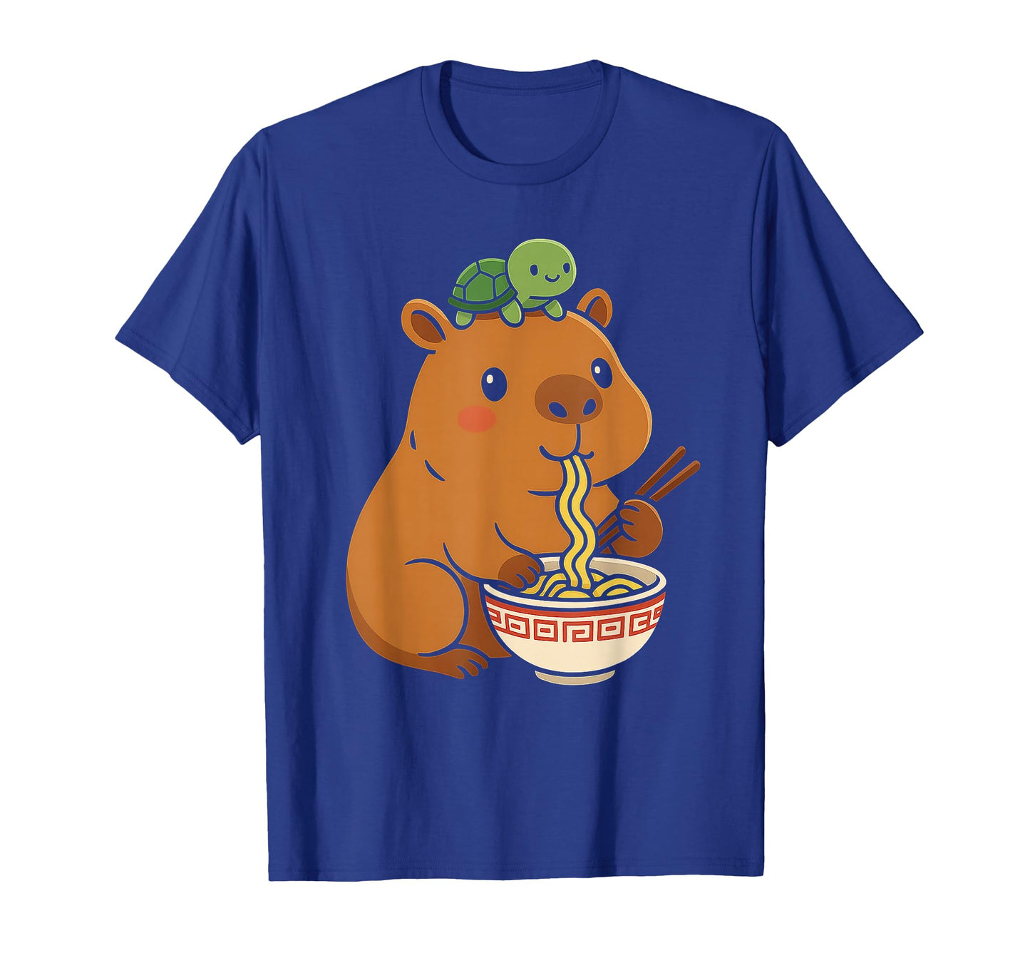 Capybara Anime Ramen Turtle Funny Graphic Kawaii Capibara T-Shirt