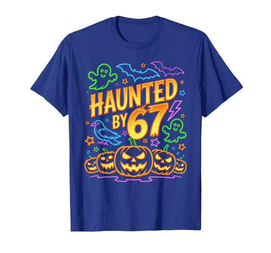 Haunted by 67 – Funny Six Seven Meme 6 7 Halloween Costume T-Shirt