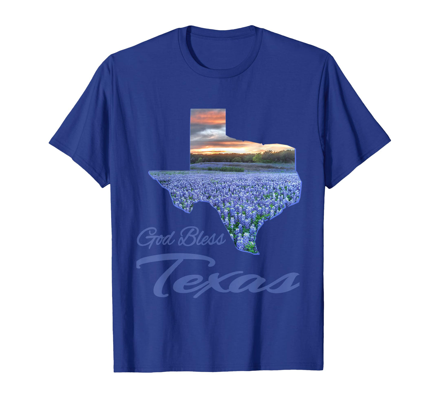 Christian, Texas Bluebonnet State Pride, God Bless Texas T-Shirt