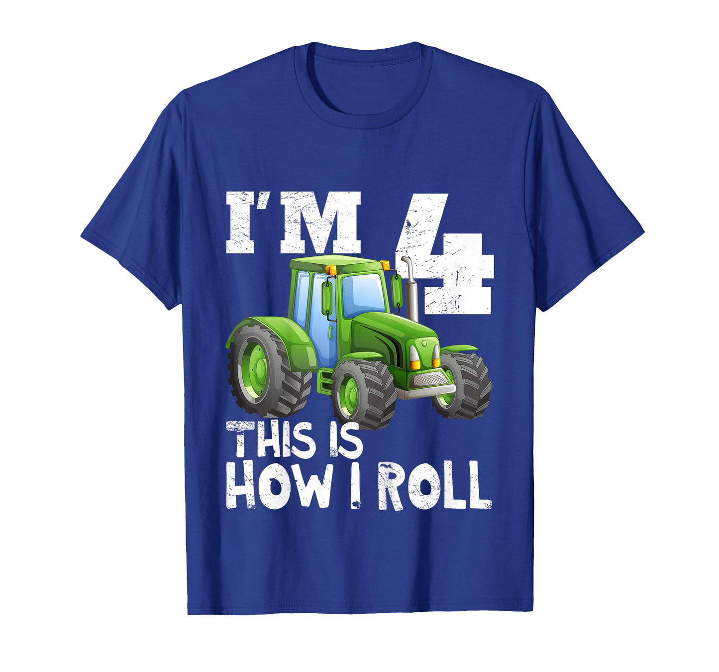 Kids Kids Farm Tractor 4th Birthday Party Shirt 4 Years Old T-Shirt