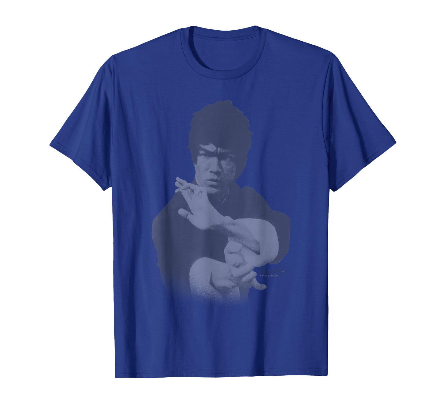 Bruce Lee Back And White Vintage Distressed Portrait T-Shirt
