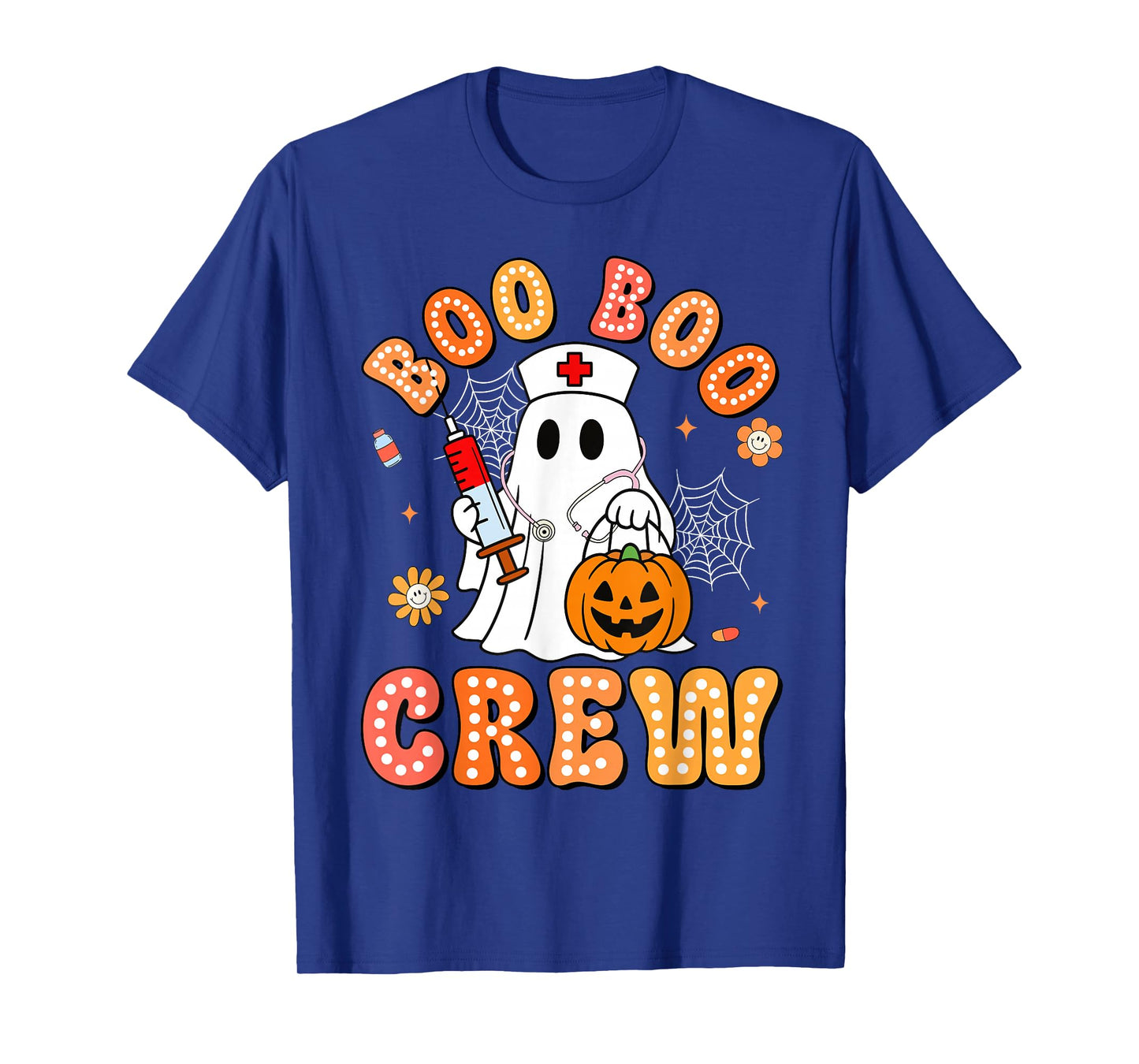 Boo Boo Crew Nurse Funny Halloween Ghost Nurse Girl Women T-Shirt