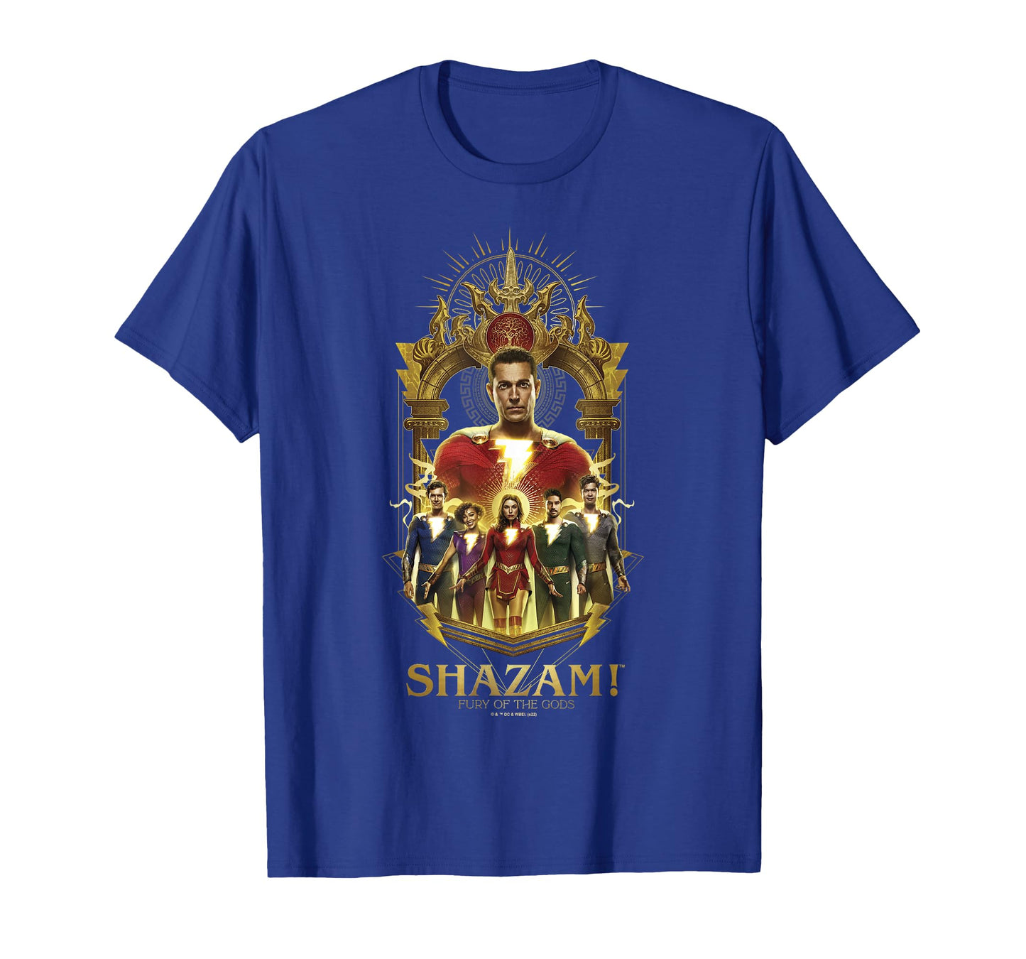Shazam! Fury of the Gods Gold Champion Arched Family Group T-Shirt