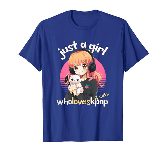Kpop & Cats K-Pop Merch Korean Merchandise Teen Girls Cute T-Shirt
