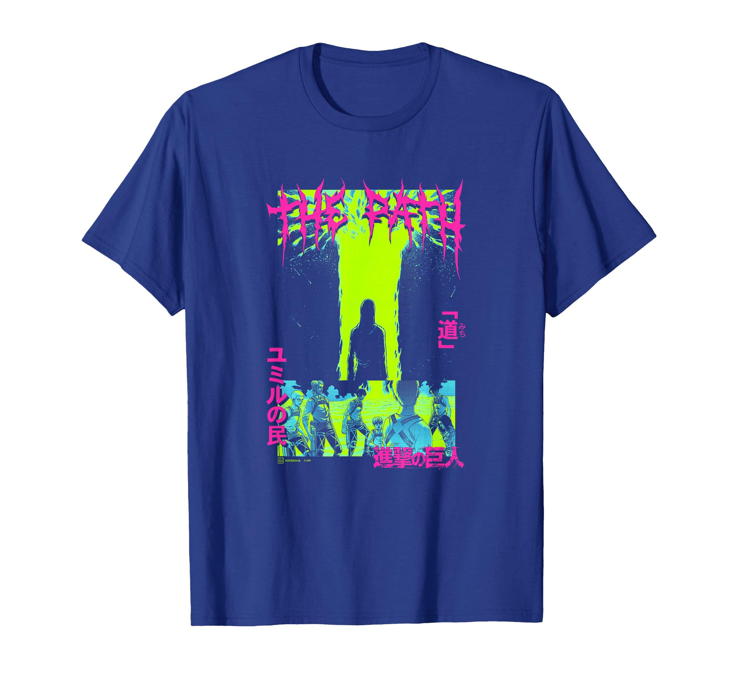 Attack on Titan The Path Big Epic Neon Kanji Stack Manga T-Shirt