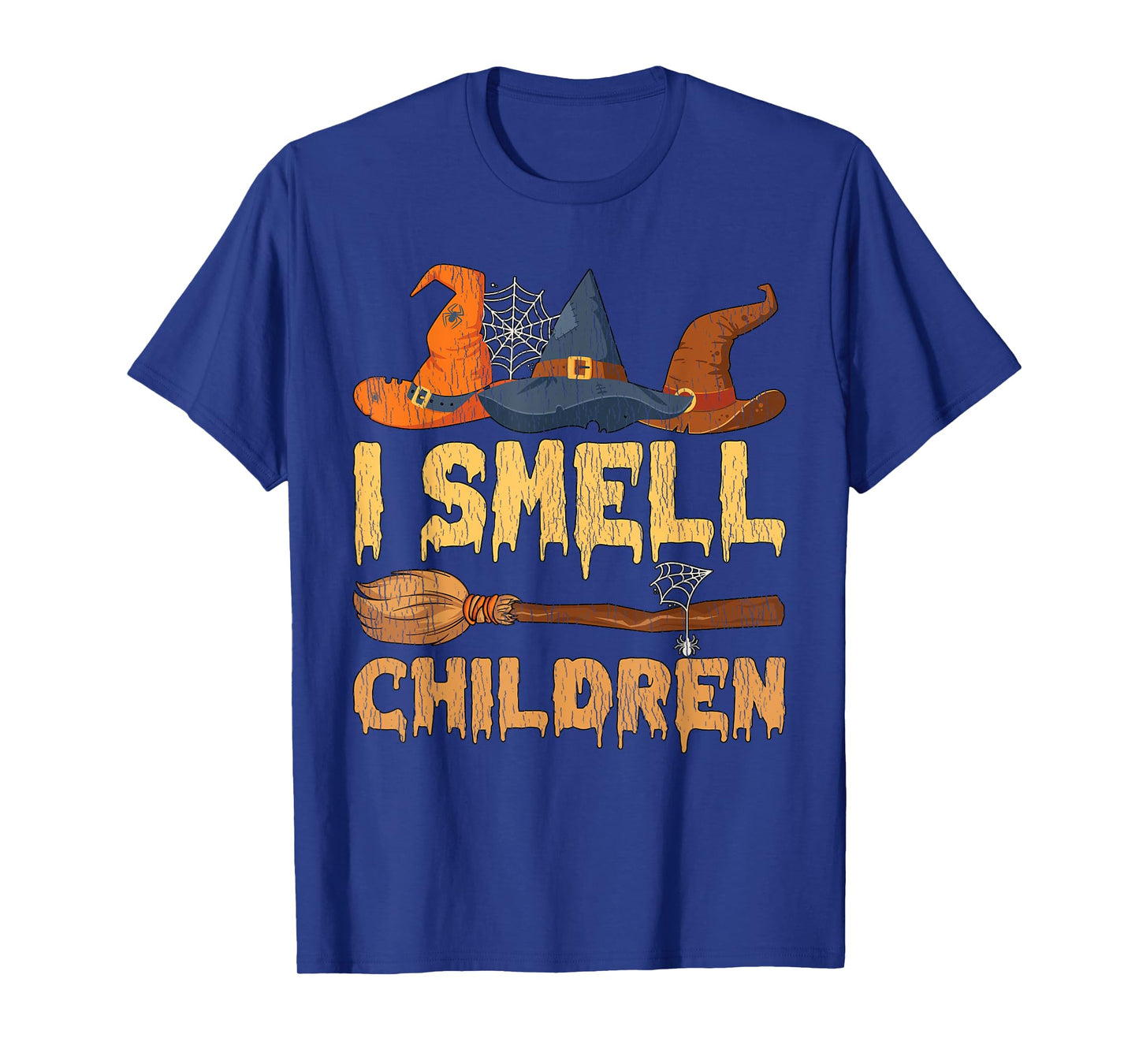 Vintage I Smell Children Hocus Pocus Witch Broom Halloween T-Shirt