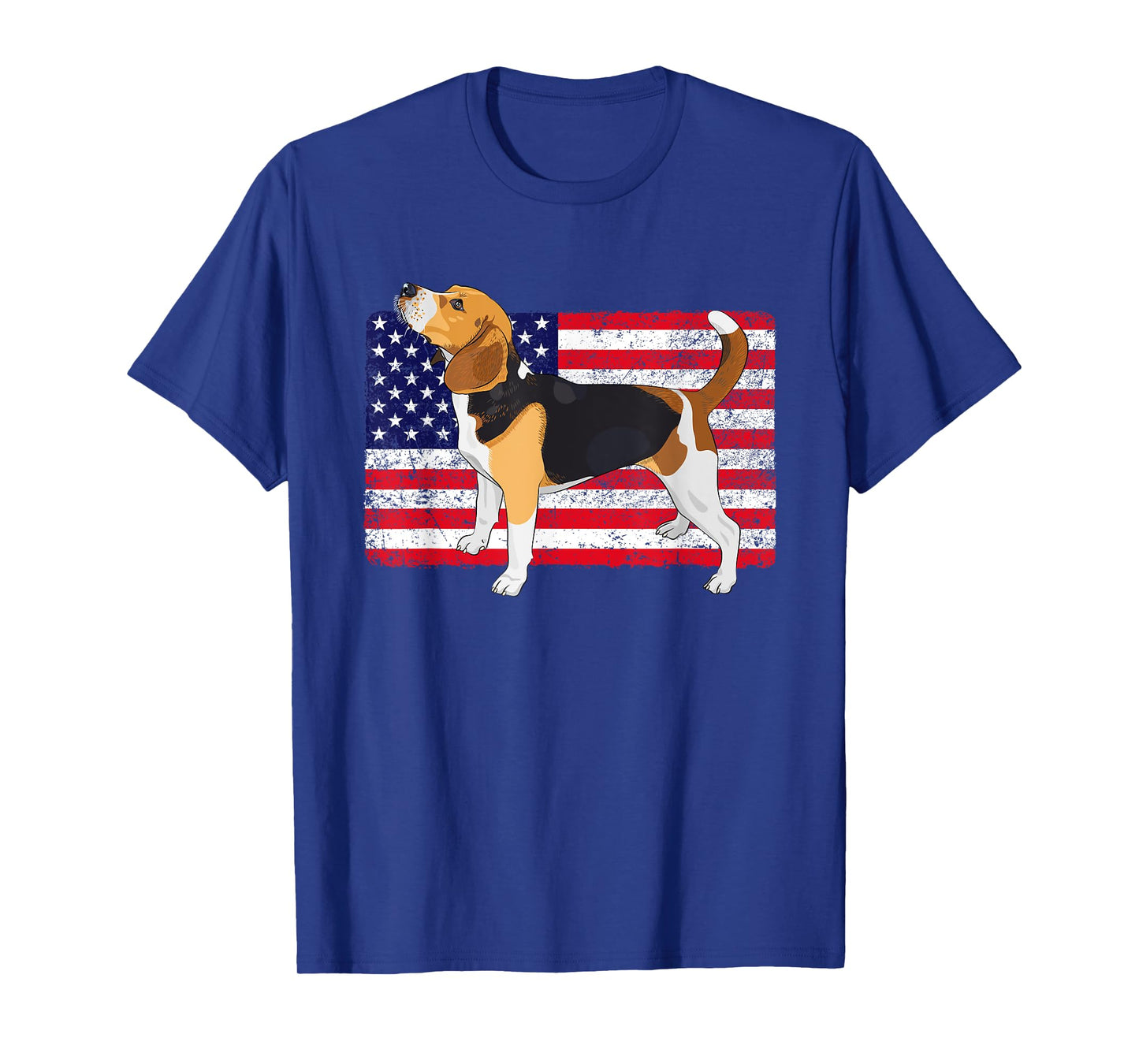 Patriotic US Flag Beagle T-Shirt for Women Kids Men