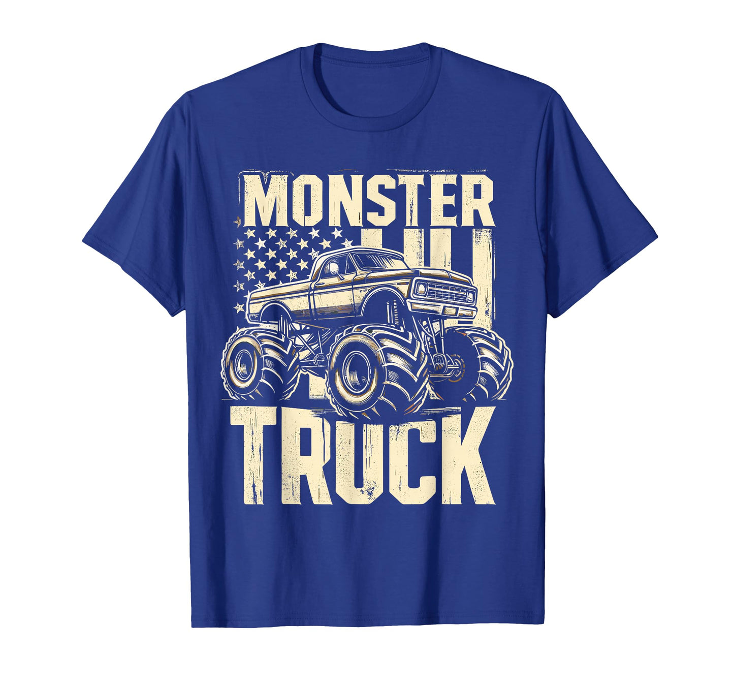 Monster Truck American Flag USA Patriotic 4th of July T-Shirt