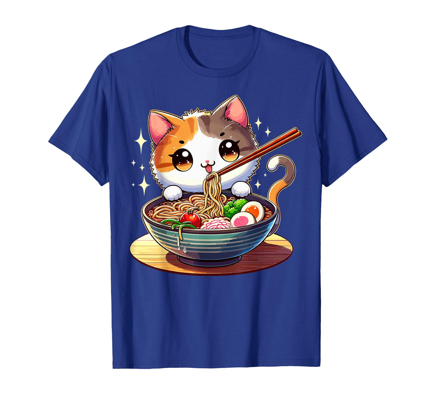 Cat Ramen Noodles Anime Kawaii Japanese Cat T-Shirt