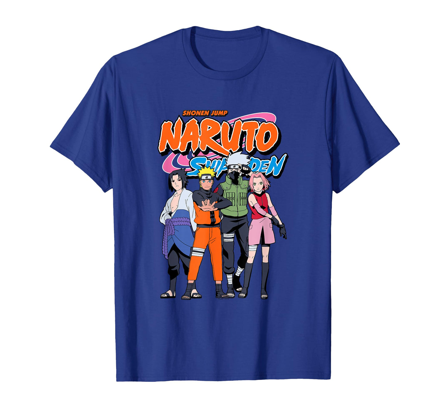 Naruto Shippuden Team 7 with Naruto Logo Anime T-Shirt