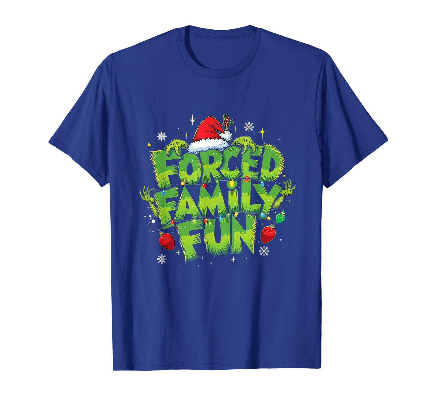 Forced Family Fun Funny Christmas Holiday Design T-Shirt