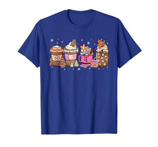 Gingerbread Christmas Latte Coffee Lover Xmas Holiday Women T-Shirt