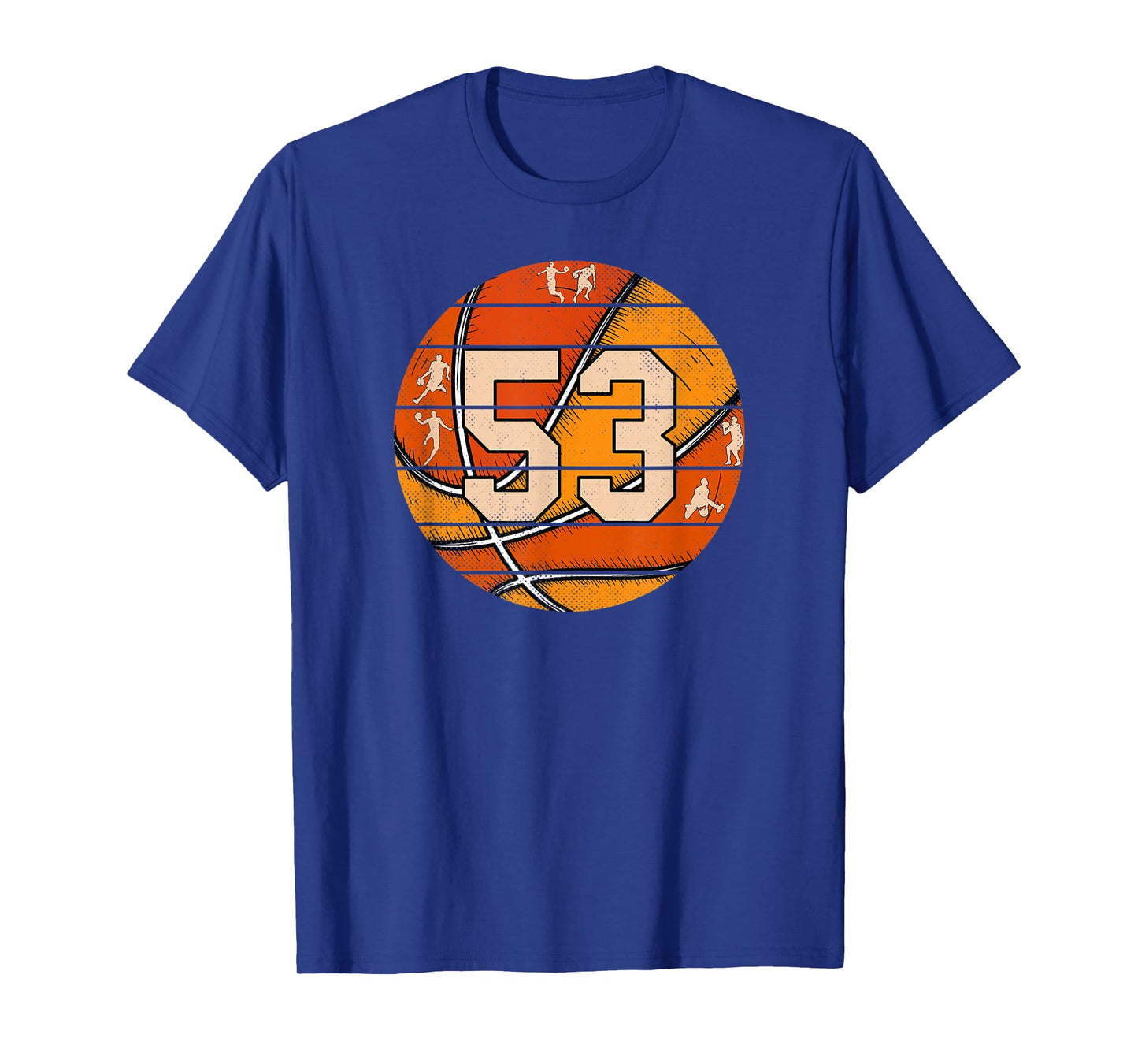 Basketball Number #53 Jersey Love Basketball Player Vintage T-Shirt