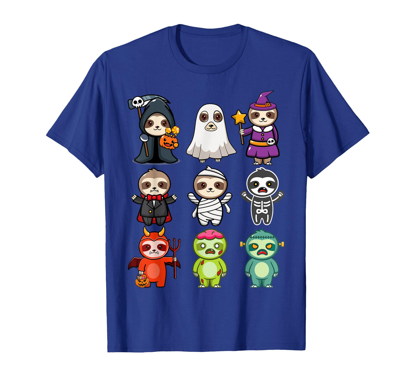 Sloth Spooky Ghost Boo-Jee Horror Pumpkin Sloth Halloween T-Shirt