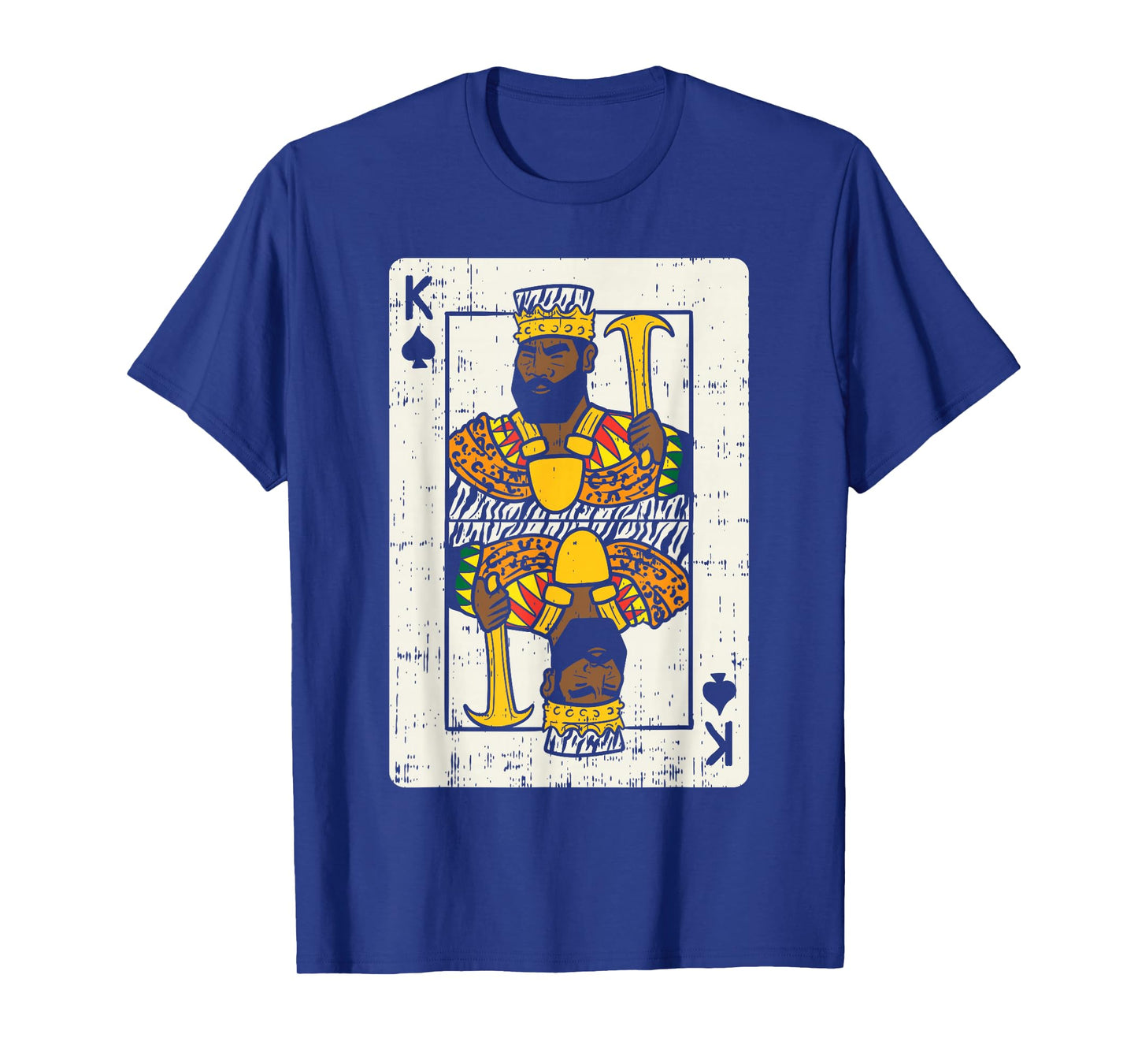 African King Card Black Pride BLM Couple Match Halloween Men T-Shirt