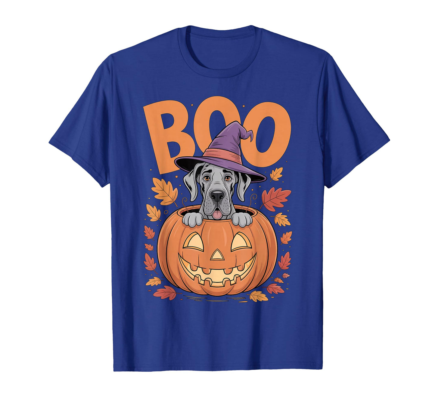 Great Dane Costume on Pumpkin Halloween Great Dane T-Shirt