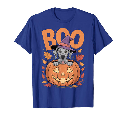 Great Dane Costume on Pumpkin Halloween Great Dane T-Shirt