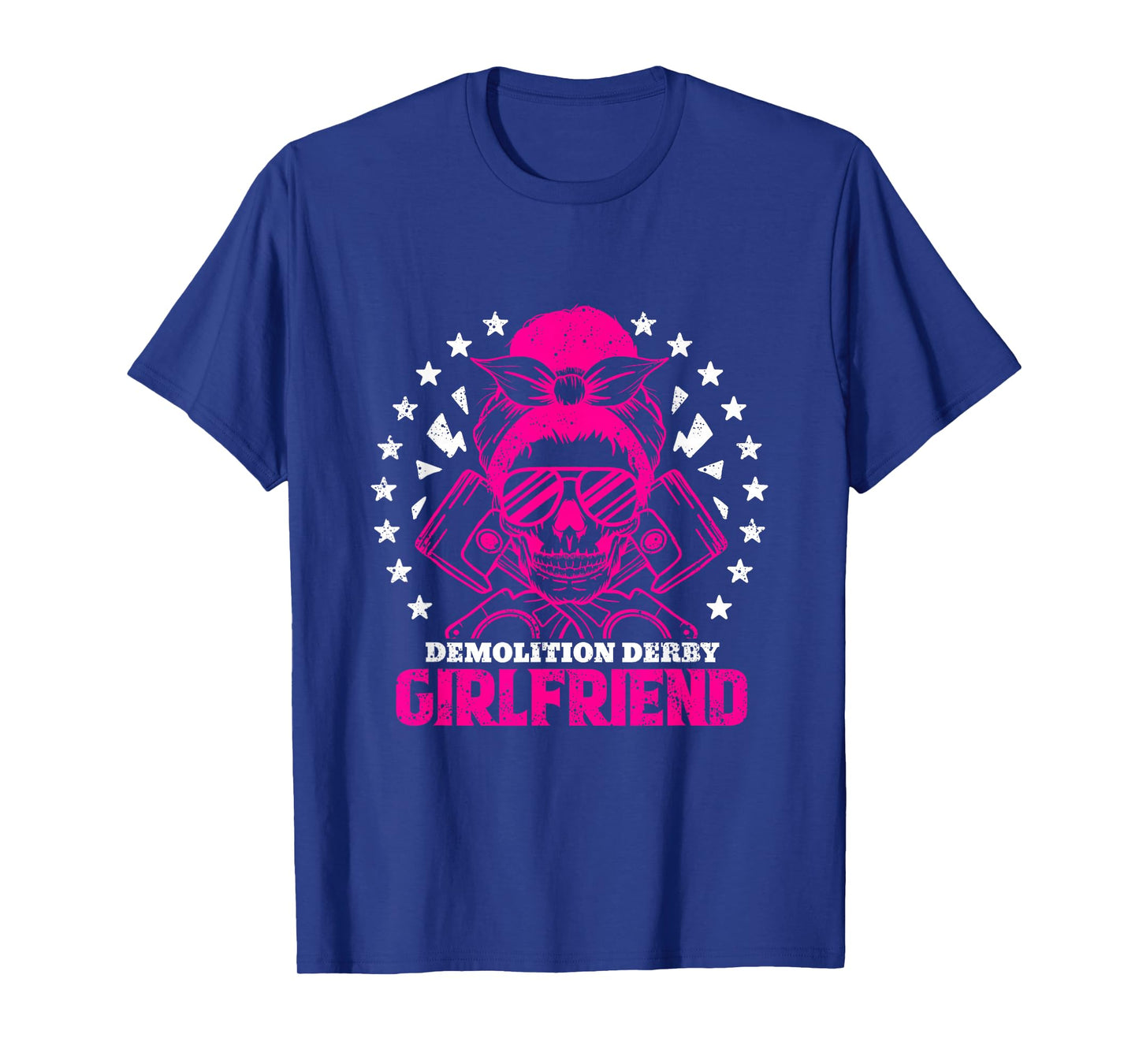 Skull Demolition Derby Girlfriend Girl T-Shirt