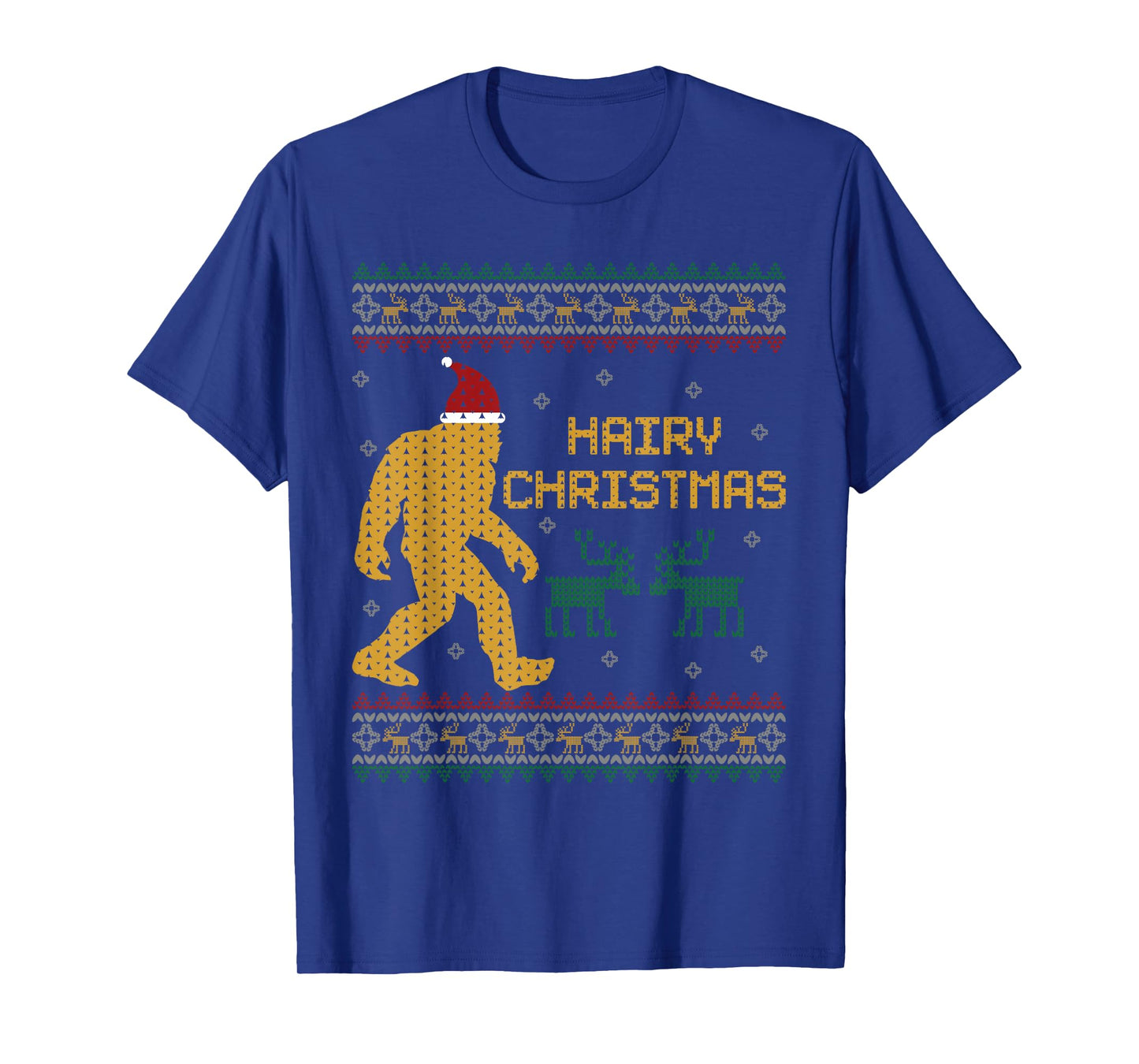 Hairy Christmas Bigfoot Ugly Christmas Sweater Sasquatch T-Shirt