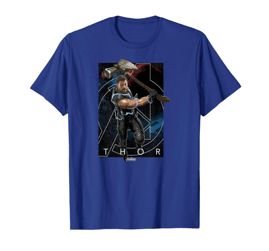 Marvel Infinity War Thor Stormbreaker Galaxy Graphic T-Shirt T-Shirt