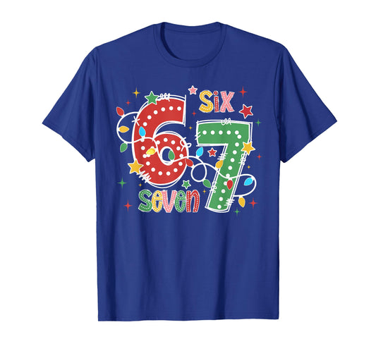 67 Christmas 6 7 Meme Pajamas Holiday Gen Alpha Slang T-Shirt