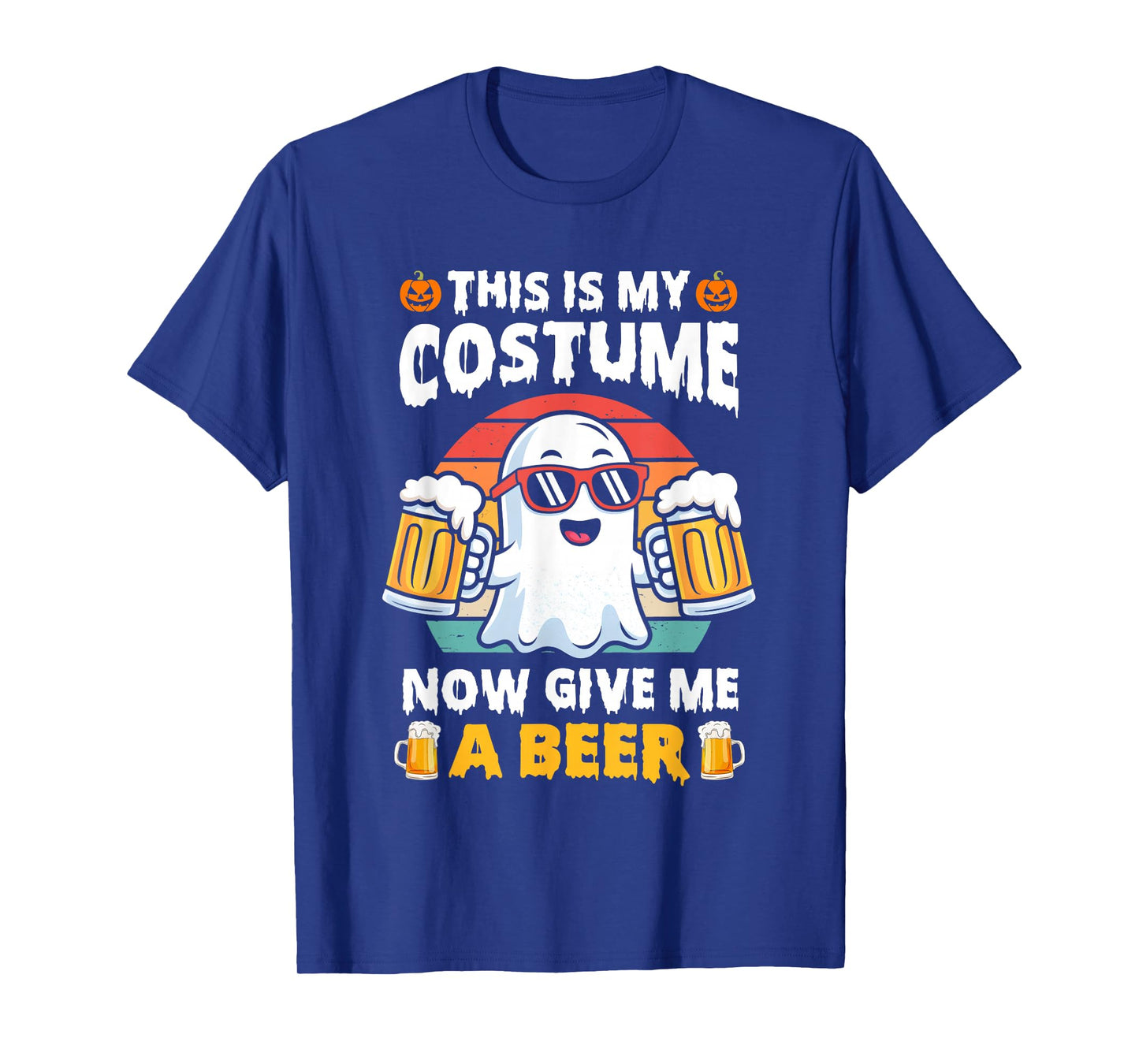 Funny Vintage Boo This is My Halloween Costumes Adults Mens T-Shirt
