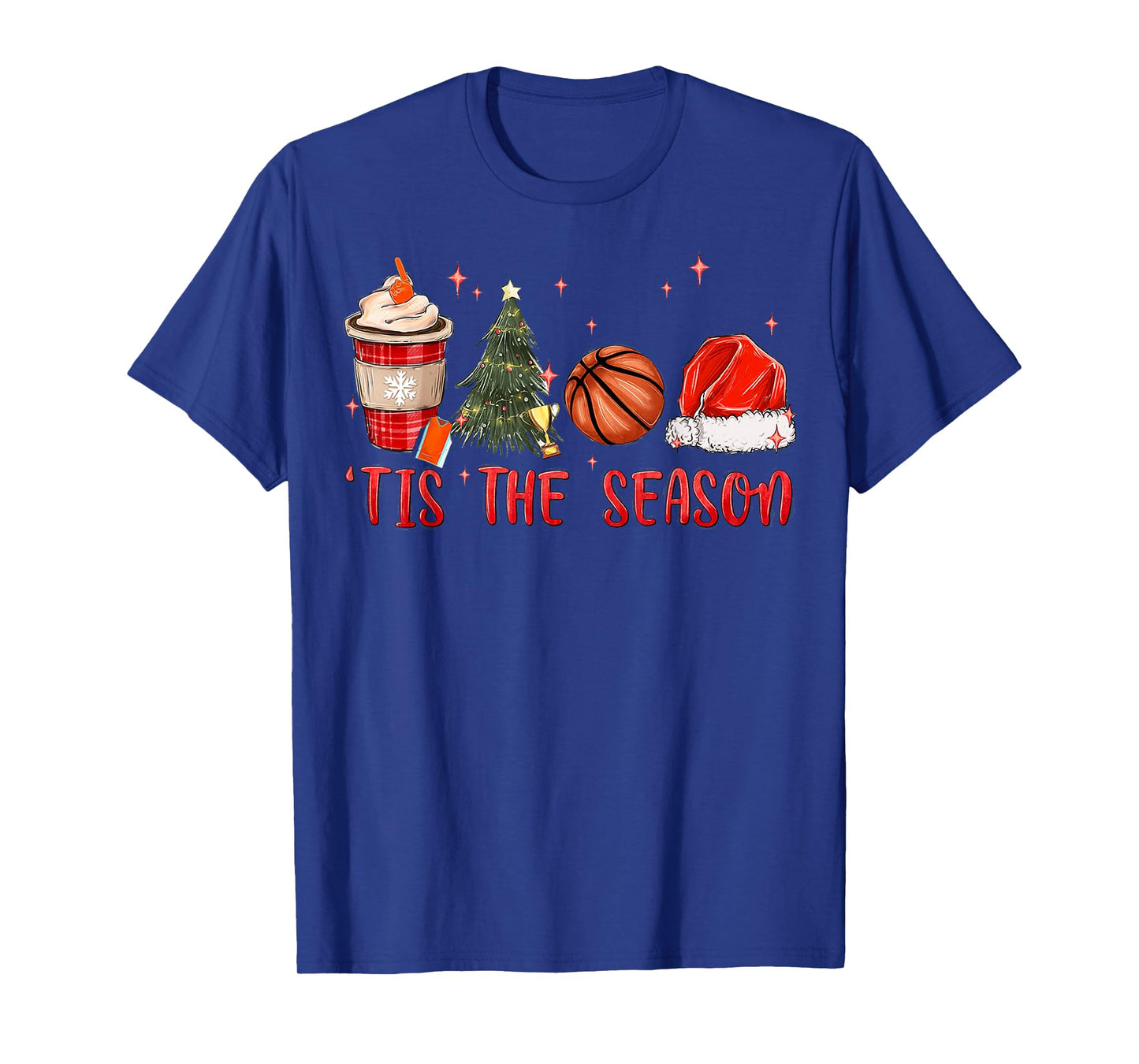 Tis The Season Basketball Christmas Matching Family Pajamas T-Shirt