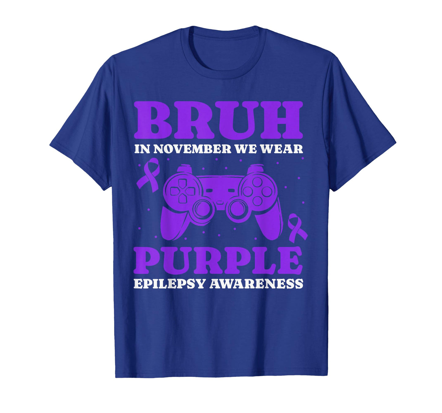 Gamer Epilepsy Awareness For Kids Boys Girls Funny Bruh T-Shirt