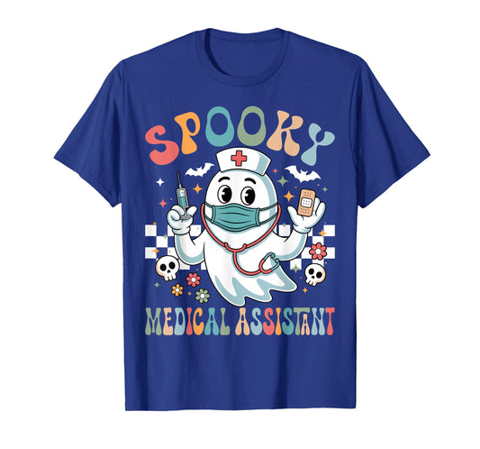 Spooky Medical Assistant Halloween Ghost Boo Nurse CMA T-Shirt