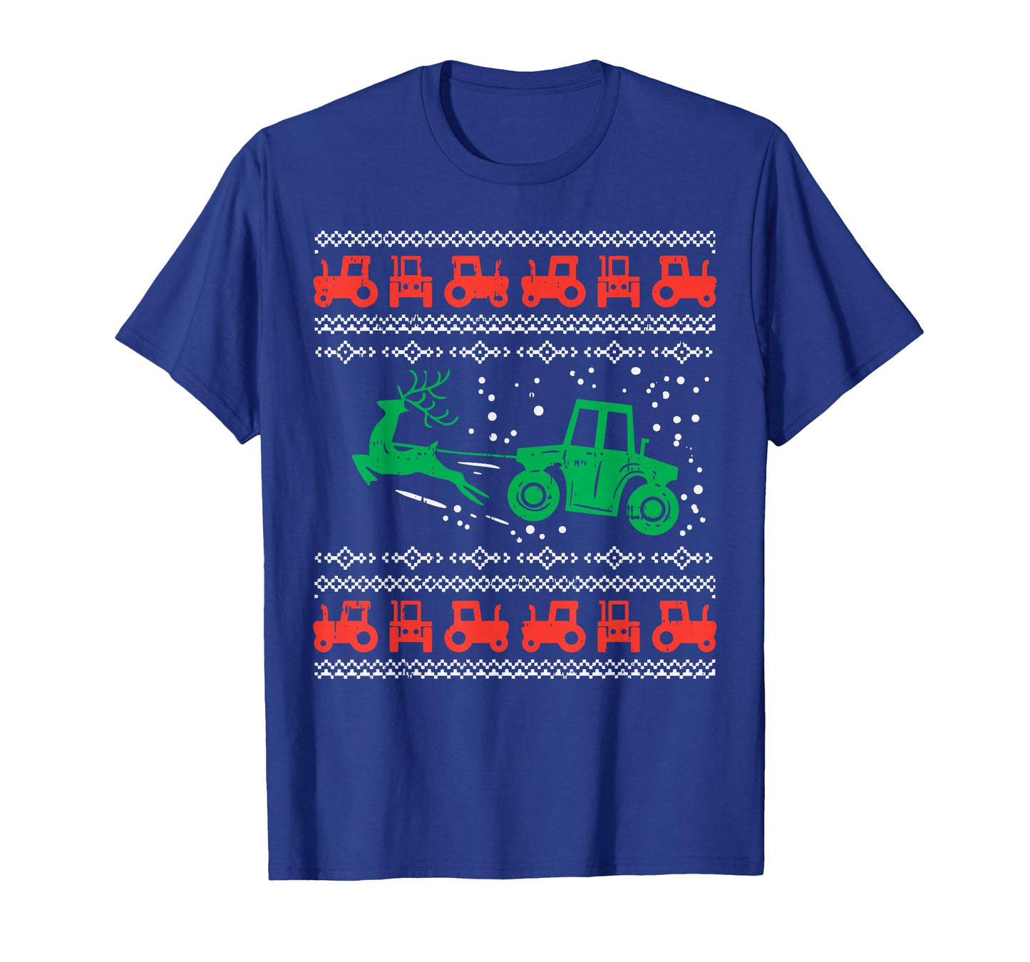 Farm Tractor Reindeer Fun Ugly Christmas Sweater Farmer Gift T-Shirt