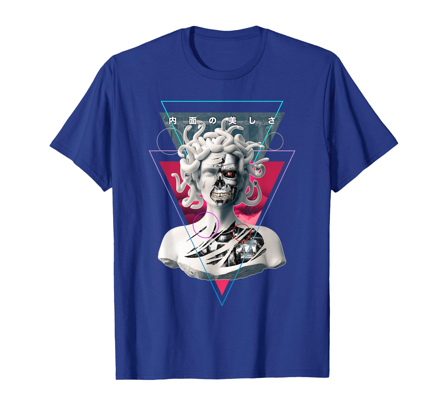 Vaporwave Cyborg Medusa Statue Aesthetic Art Japanese Otaku T-Shirt