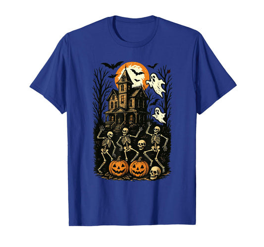 Halloween Skeleton Haunted House Spooky Dancing Skeleton T-Shirt