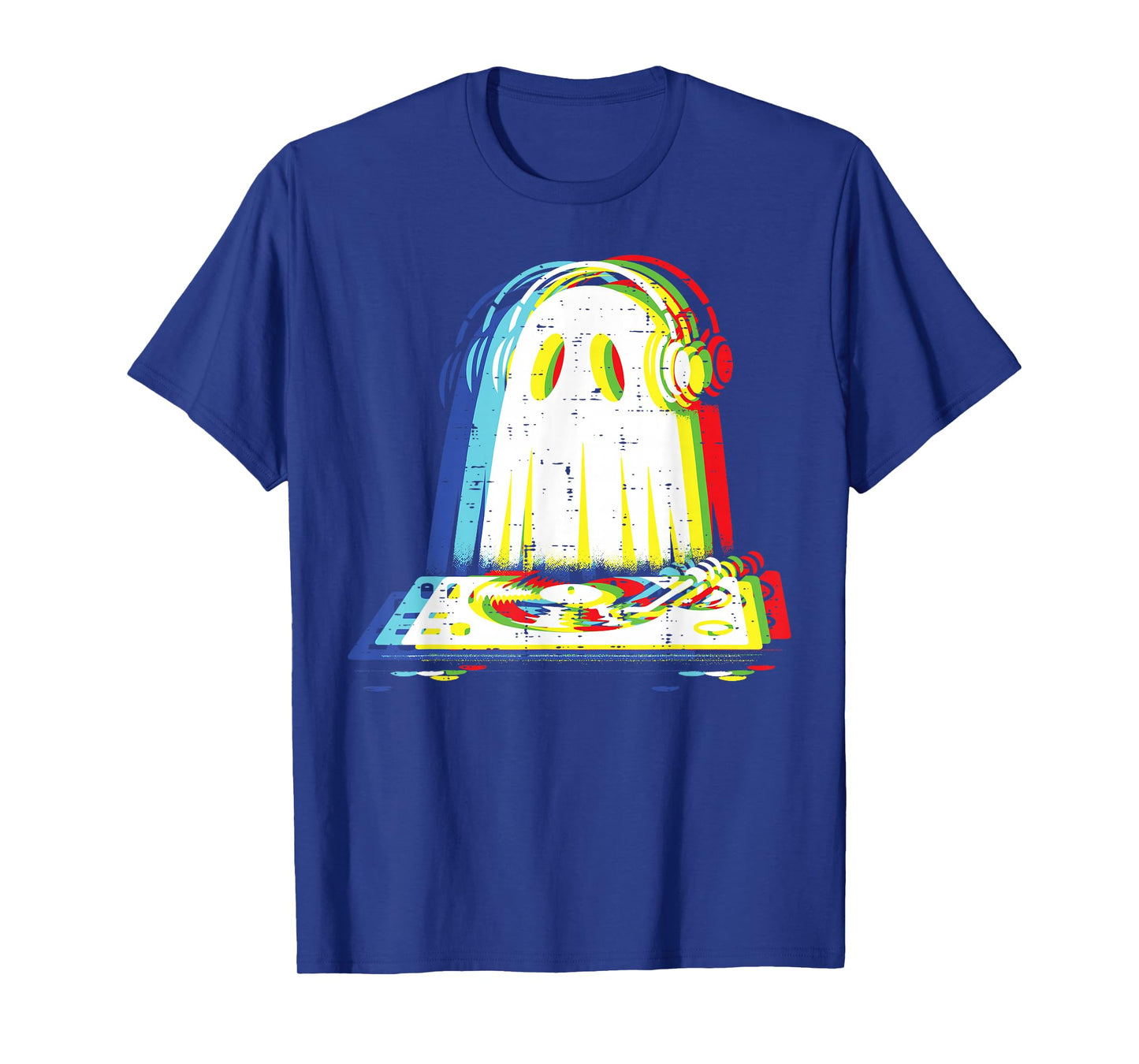 Halloween Ghost DJ Vintage EDM Costume Music Men Women Kids T-Shirt