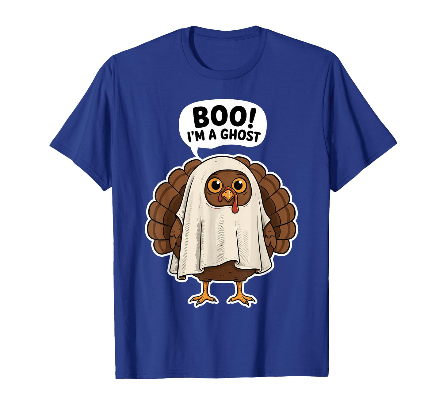 Thanksgiving Ghost Turkey Disguise Funny Halloween T-Shirt