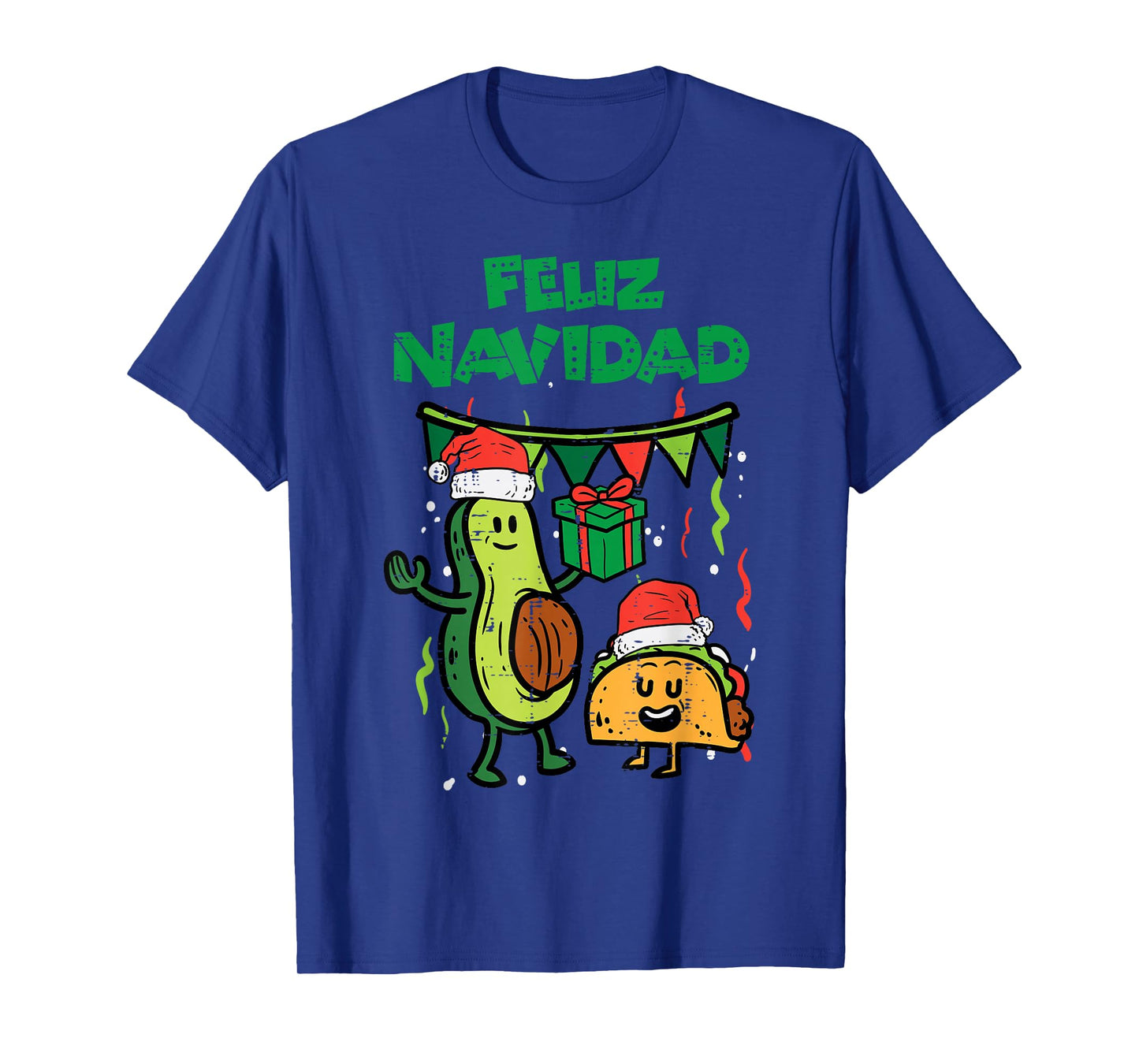 Feliz Navidad Avocado Tacos Mexican Christmas Men Women Kids T-Shirt