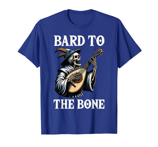 Funny Renaissance Festival Knight Bard To The Bone Design T-Shirt