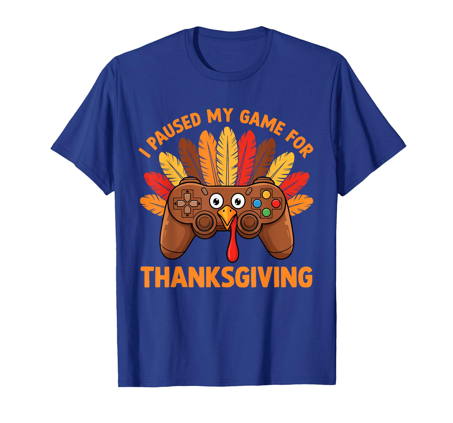 Happy Thanksgiving Gaming Funny Gamer Turkey Game Boys Teens T-Shirt