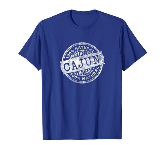 Vintage 100% Certified Cajun White Stamp Louisiana T-Shirt