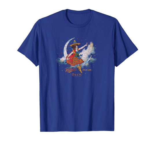 Miller High Life - Celestial Girl in The Moon Milwaukee Beer T-Shirt