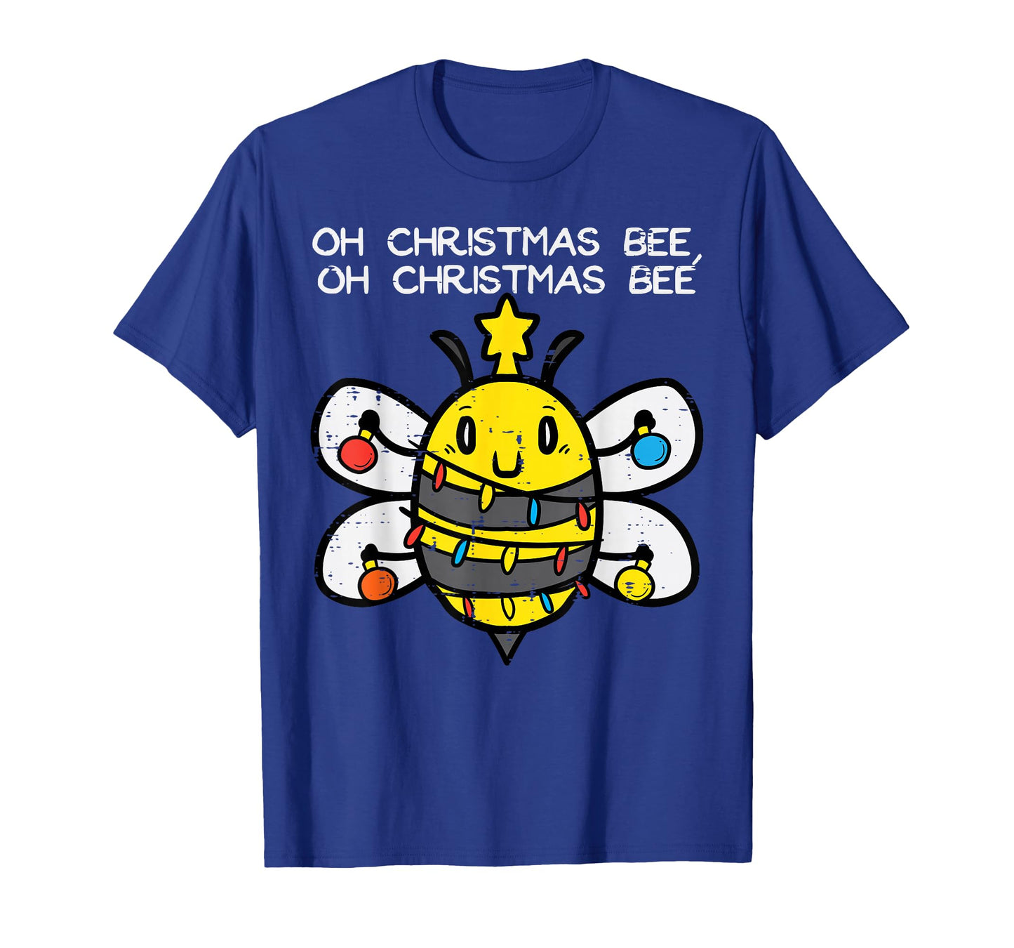 Funny Oh Christmas Bee Xmas Lights Men Women Boys Girls Kids T-Shirt
