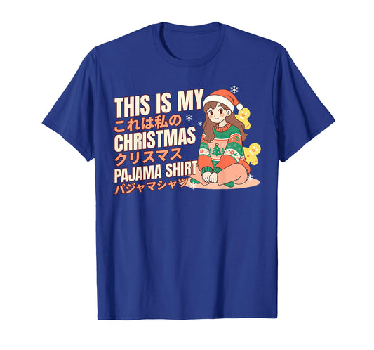 Christmas Pajama Anime Girl Japanese Manga Otaku T-Shirt