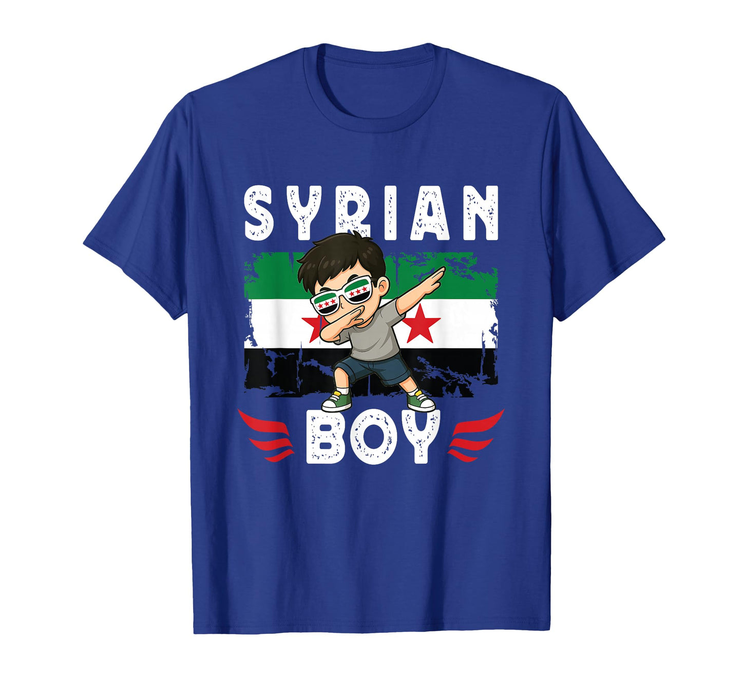 Proud Syrian Boy Dab Pose Syrian Son Guy Syria Flag T-Shirt