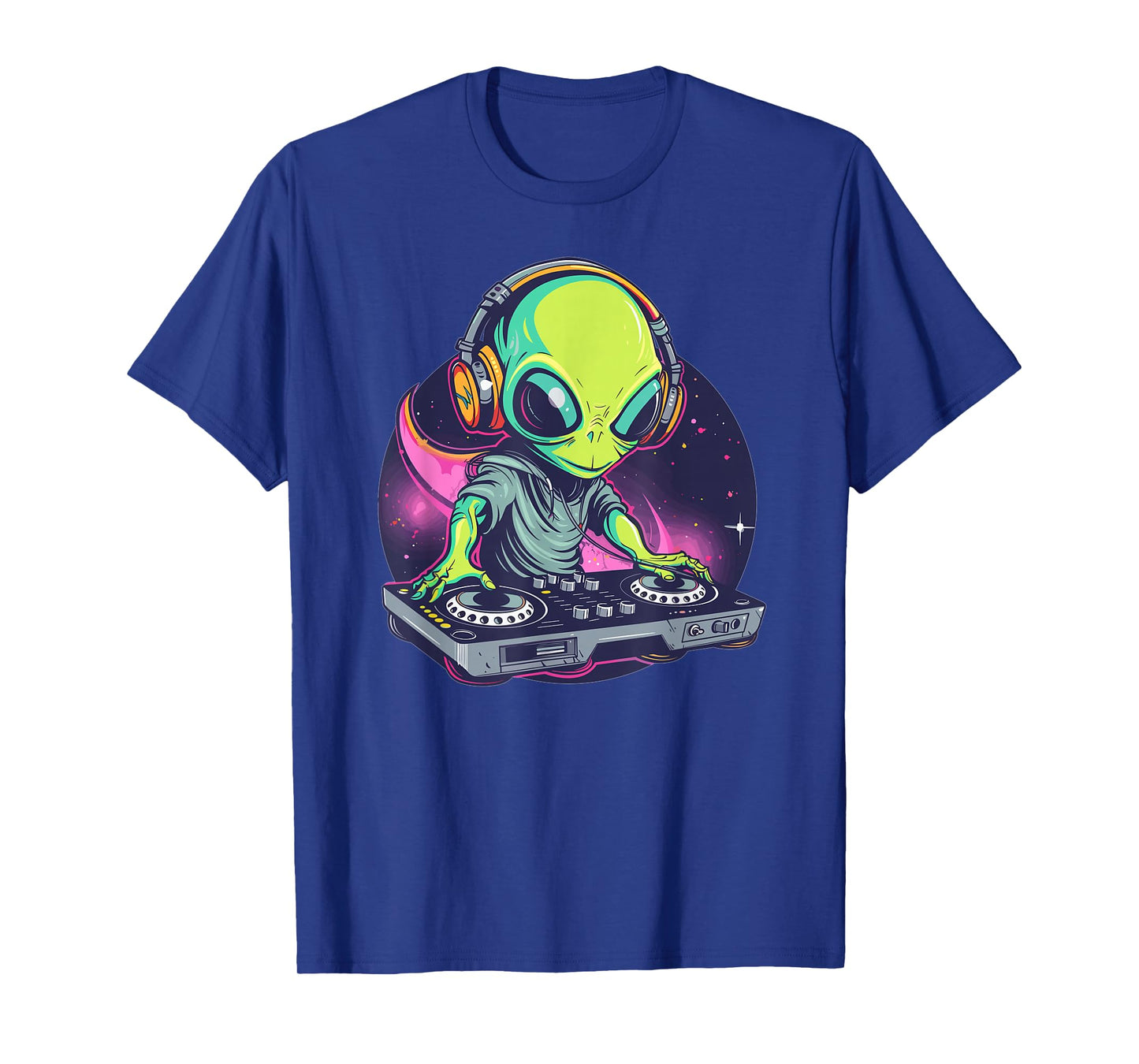Cartoon Alien DJ T-Shirt
