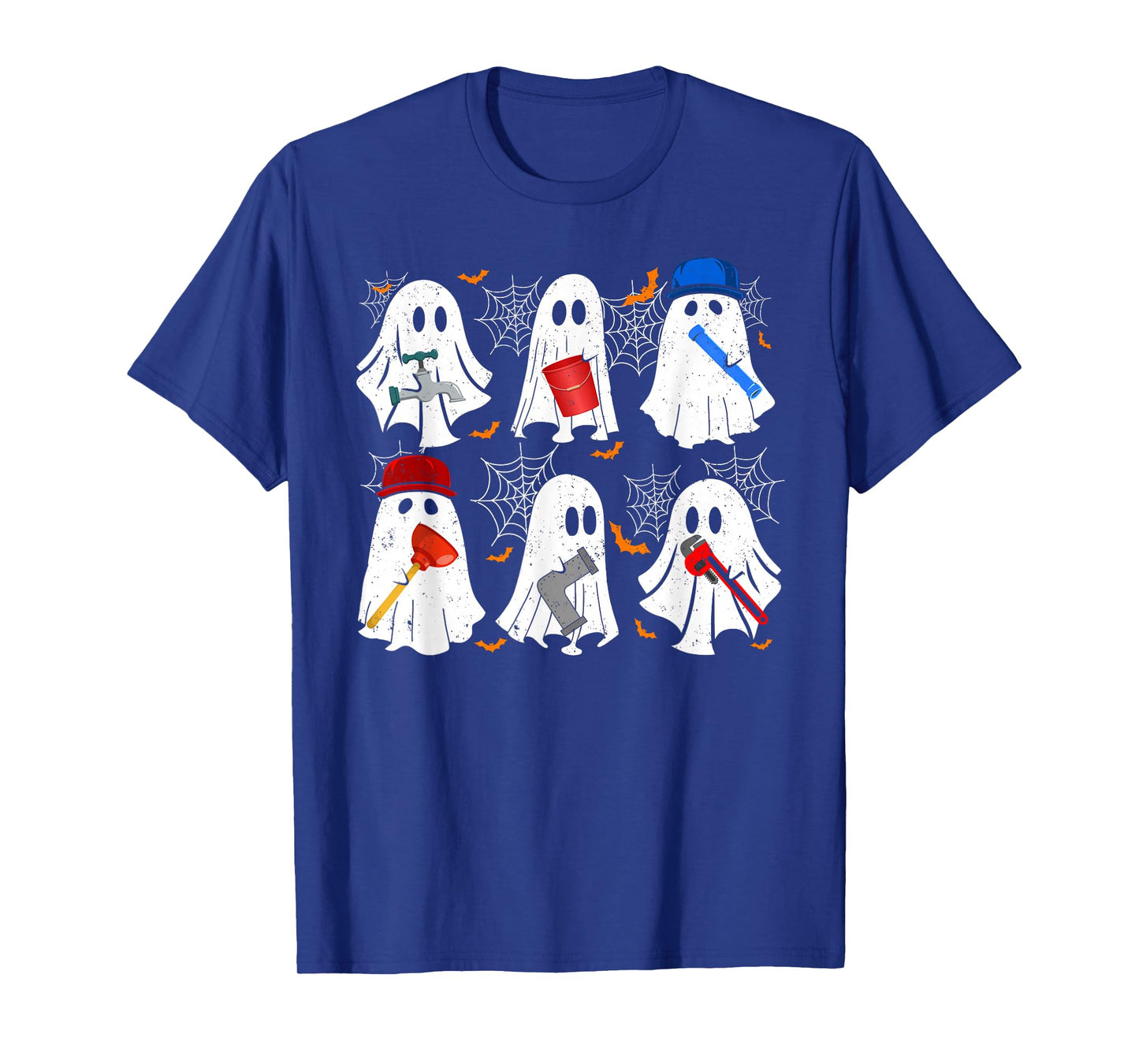 Ghost Plumber Funny Plumbing Halloween Costume For Men Women T-Shirt